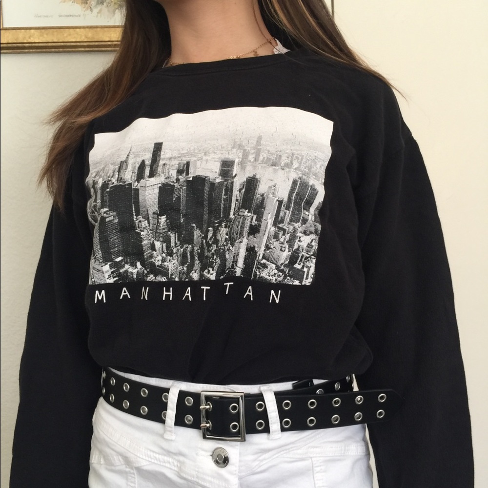 black crew neck